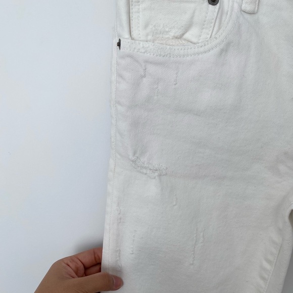 Moussy Vintage Mid-Rise Skinny White Distressed Denim Jeans - Picture 7 of 15